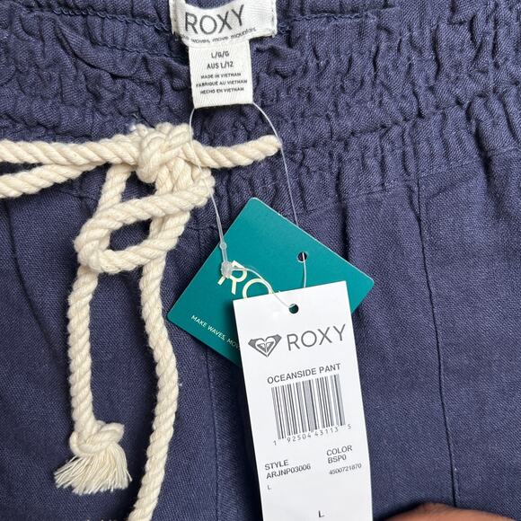 NWT ROXY Oceanside Linen Women's Pants Large - Picture 2 of 7